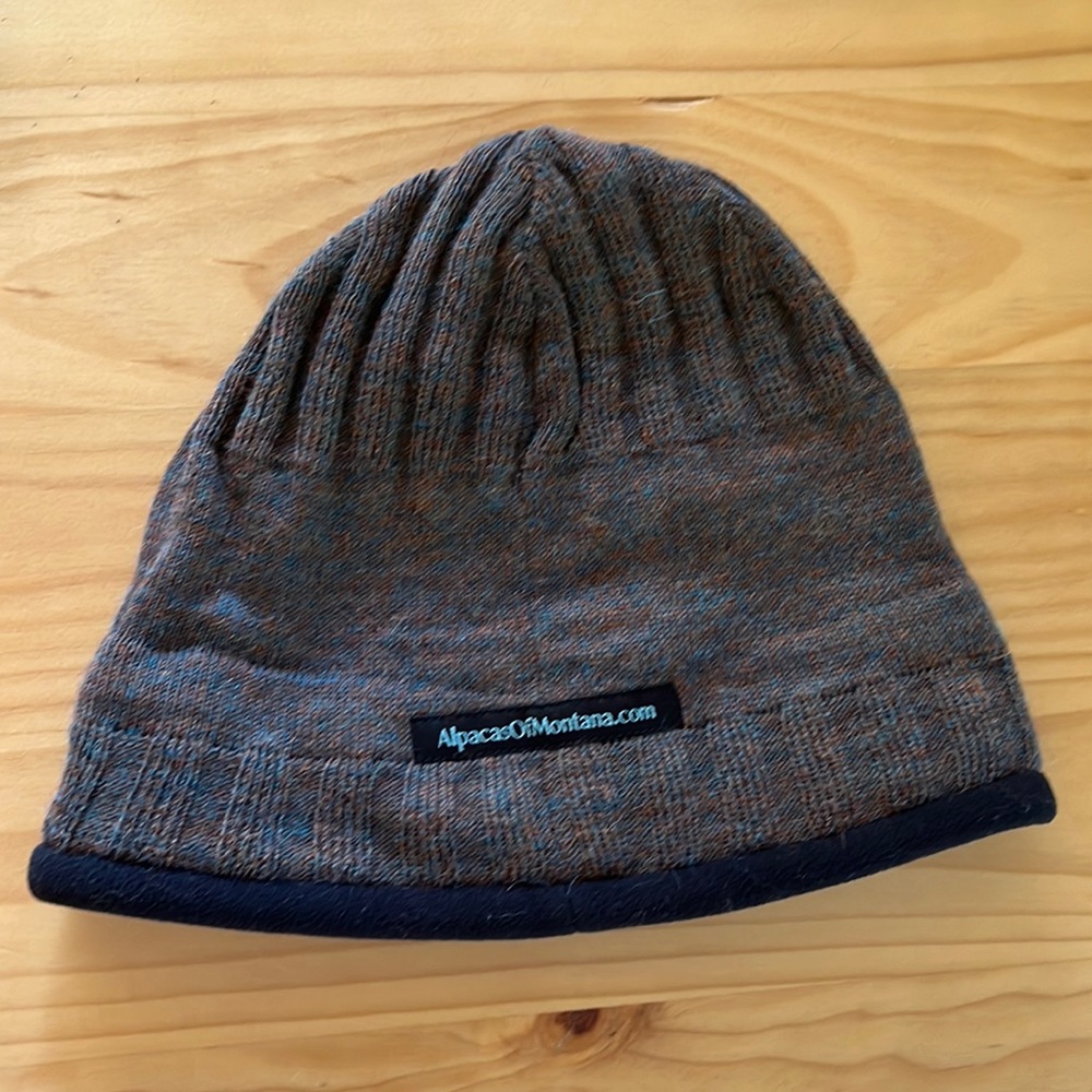 Alpacas of Montana fleece lined Beanie, size Medium